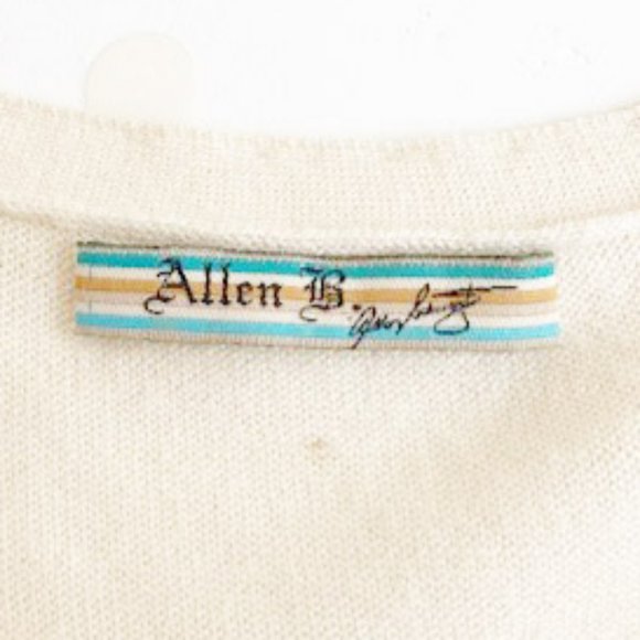 Allen B Vintage Cropped Beaded Sweater Sz Sm- Med - Picture 3 of 4